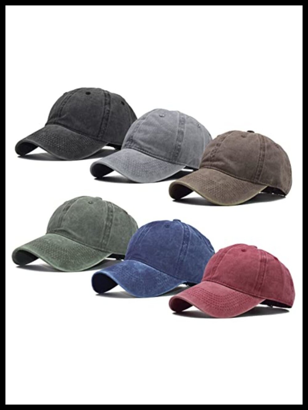 Unisex Vintage Washed Distressed Blank Baseball Cap Adjustable Dad Hat Outdoor